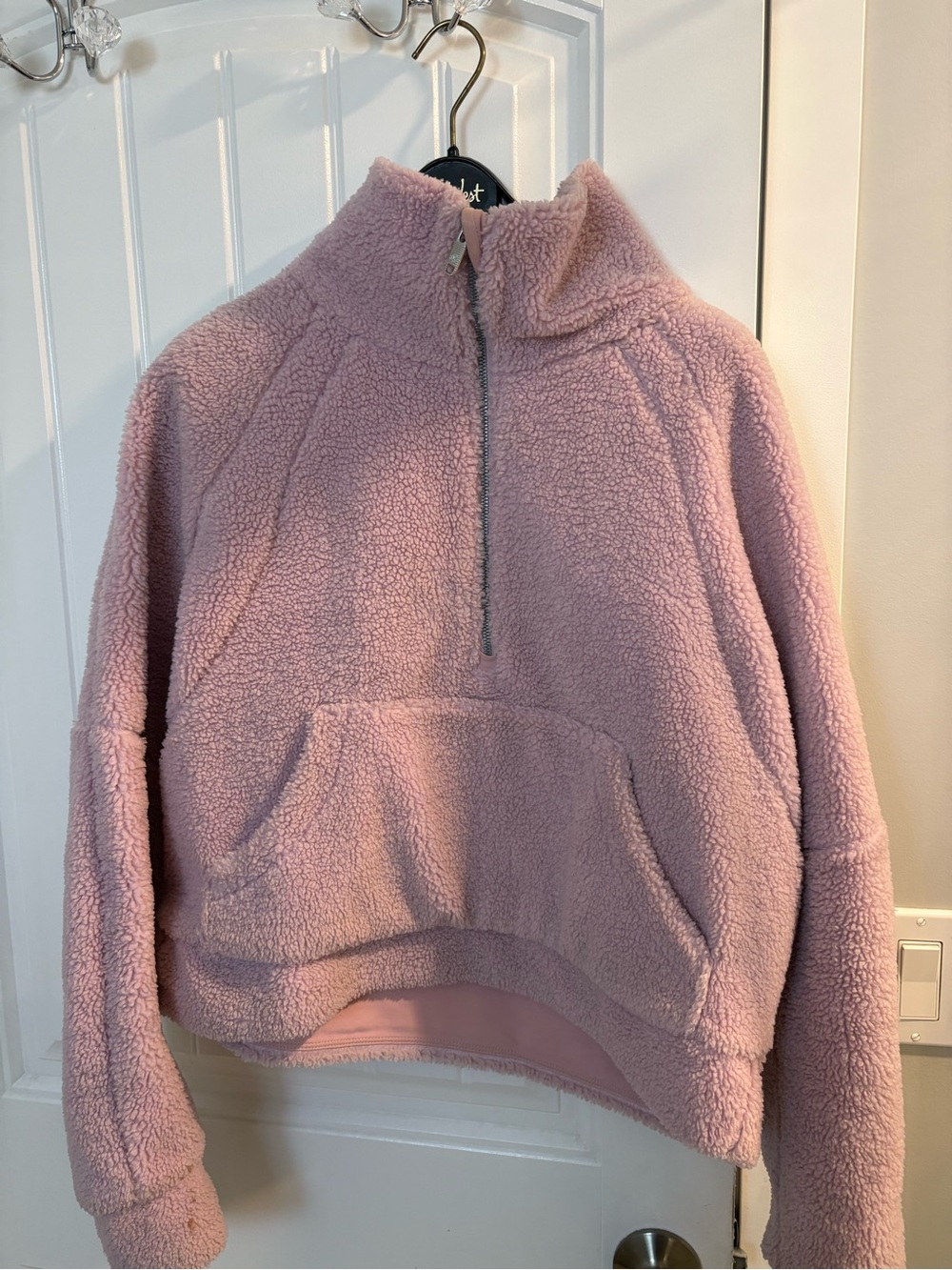lululemon athletica Pink Plush Sherpa Half-Zip Jacket
